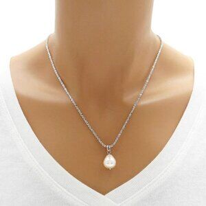 STERLING SILVER RHODIUM FINISH BUTTERFLY LINK NECKLACE IN 2.5MM (GAUGE 050).